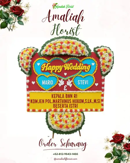 Papan Bunga Pernikahan Pagar Dewa
